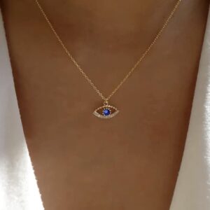 Eye-shaped Charm Necklace