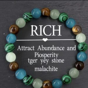 Tiger Eye & Malachite Gemstone Bracelet